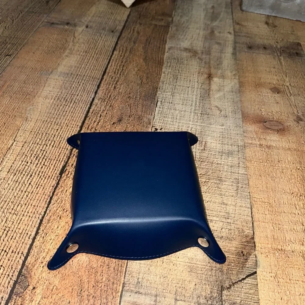 J. Crew‎ navy blue Wallet Leatherette Catchall tray